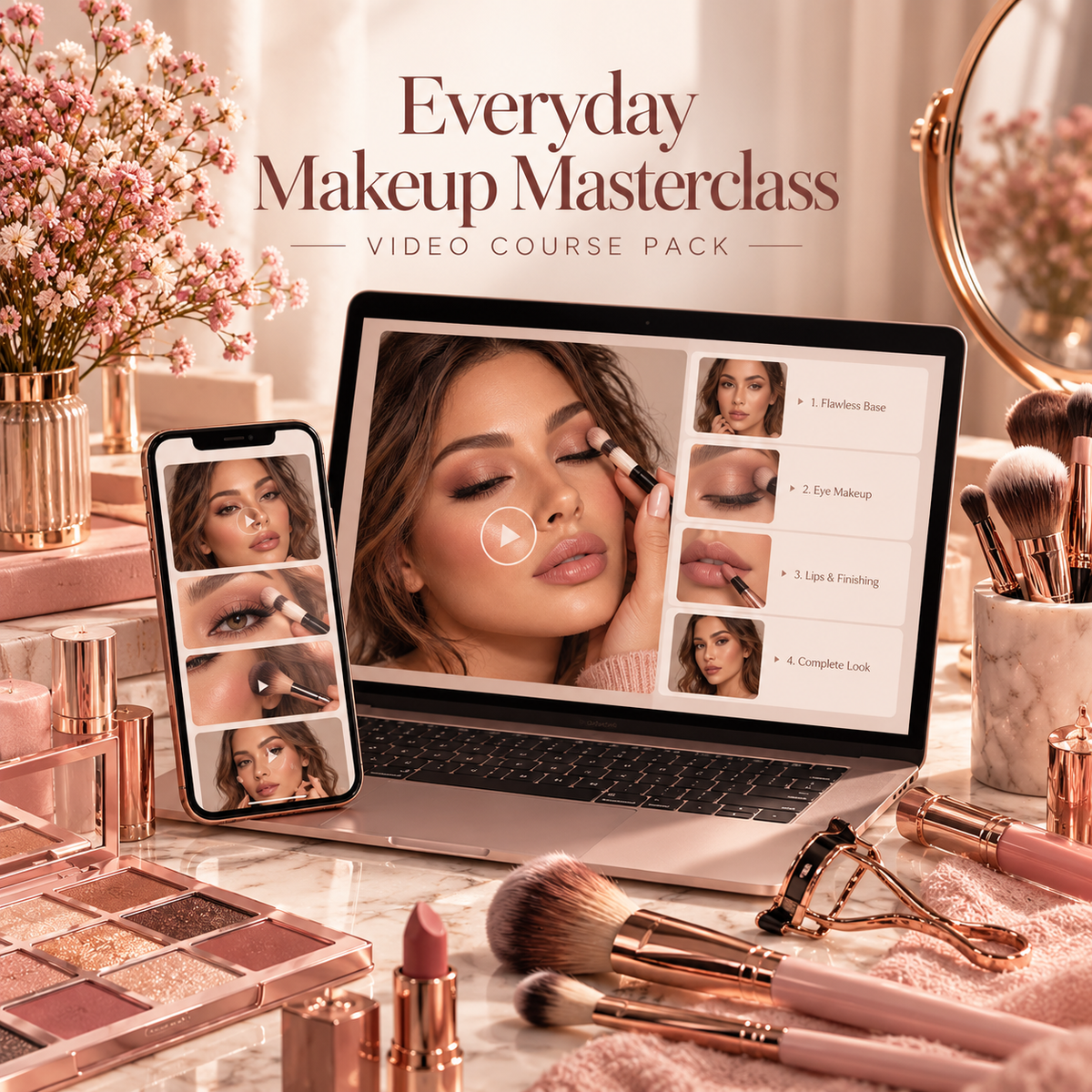 Everyday Makeup: Fresh to Soft Glam — recorded video course cover