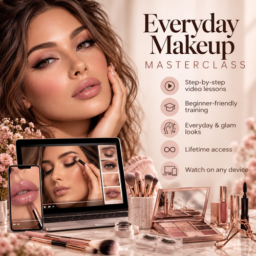 Everyday Makeup: Fresh to Soft Glam — course topics and recorded video lesson details
